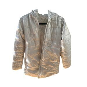 Women’s Northface winter coat jacket reversible small￼ like new white ivory